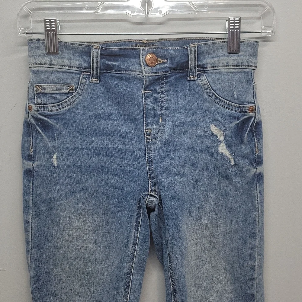 Justice 14 slim destructed distressed jegging skinny jeans